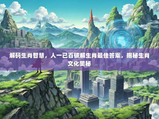 解码生肖智慧，人一已百破解生肖最佳答案，揭秘生肖文化奥秘