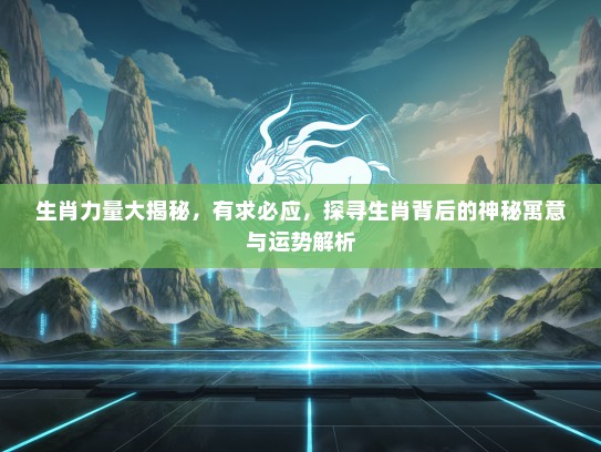 生肖力量大揭秘，有求必应，探寻生肖背后的神秘寓意与运势解析