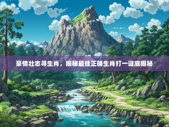 豪情壮志寻生肖，揭秘最佳正确生肖打一谜底揭秘