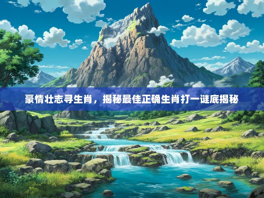 豪情壮志寻生肖，揭秘最佳正确生肖打一谜底揭秘