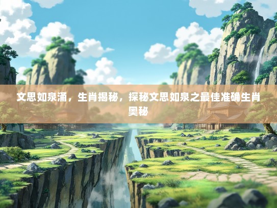 文思如泉涌，生肖揭秘，探秘文思如泉之最佳准确生肖奥秘