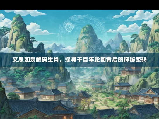 文思如泉解码生肖，探寻千百年轮回背后的神秘密码