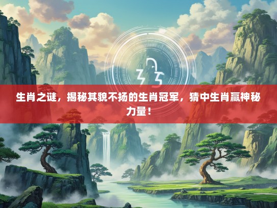 生肖之谜，揭秘其貌不扬的生肖冠军，猜中生肖赢神秘力量！
