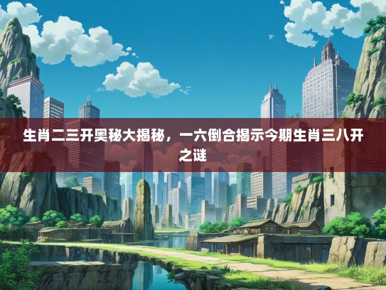 生肖二三开奥秘大揭秘，一六倒合揭示今期生肖三八开之谜