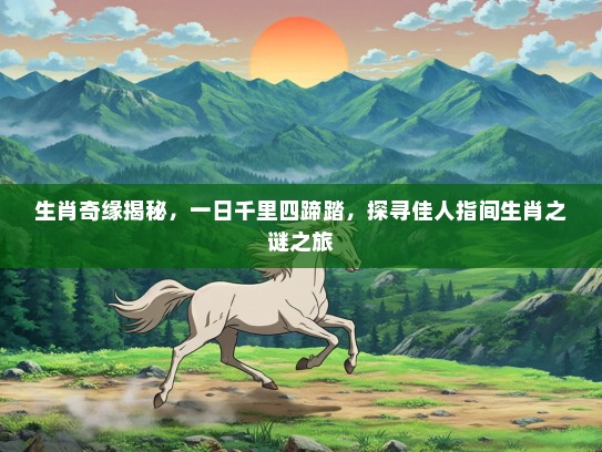 生肖奇缘揭秘，一日千里四蹄踏，探寻佳人指间生肖之谜之旅