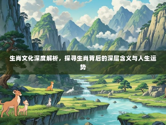 生肖文化深度解析，探寻生肖背后的深层含义与人生运势