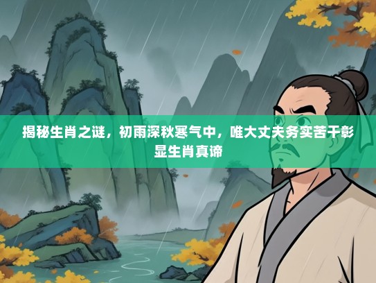 揭秘生肖之谜，初雨深秋寒气中，唯大丈夫务实苦干彰显生肖真谛