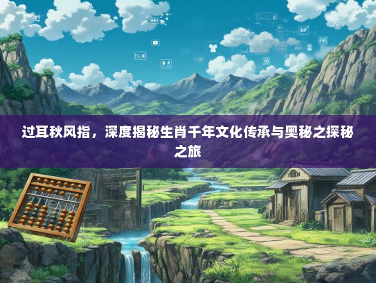 过耳秋风指，深度揭秘生肖千年文化传承与奥秘之探秘之旅
