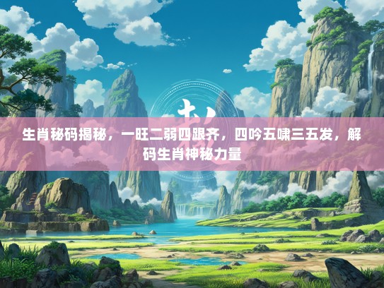 生肖秘码揭秘，一旺二弱四跟齐，四吟五啸三五发，解码生肖神秘力量