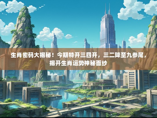 生肖密码大揭秘！今期特开三四开，三二降至九参尾，揭开生肖运势神秘面纱