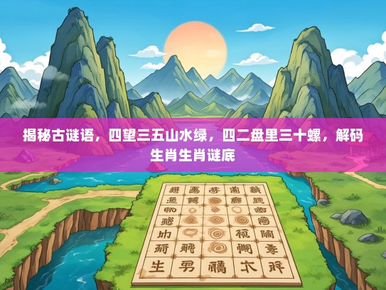 揭秘古谜语，四望三五山水绿，四二盘里三十螺，解码生肖生肖谜底