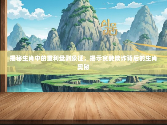 揭秘生肖中的重利盘剥象征，揭示贪婪欺诈背后的生肖奥秘