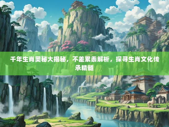 千年生肖奥秘大揭秘，不差累黍解析，探寻生肖文化传承精髓